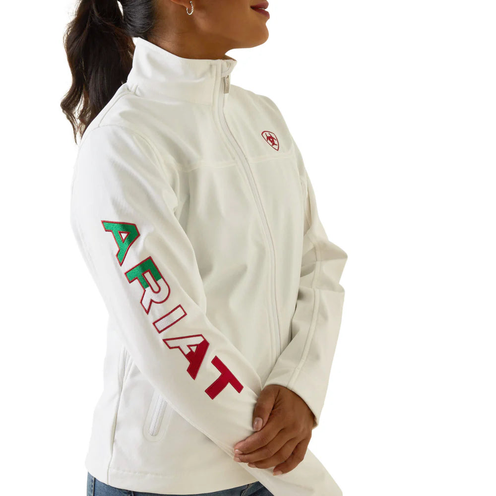 Womens Classic Team Mexico White Softshell Jacket - 10043548