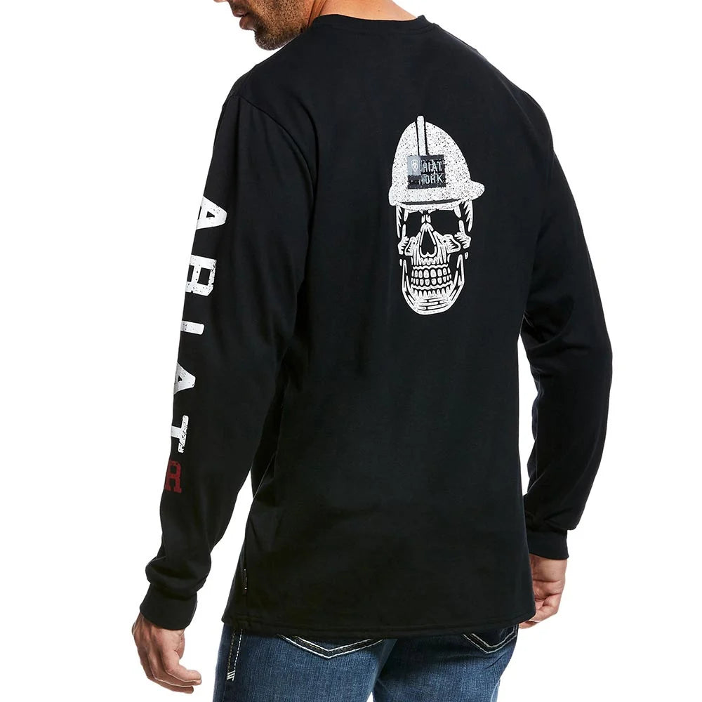 Mens FR Roughneck Skull Logo Work T-Shirt - 10026434