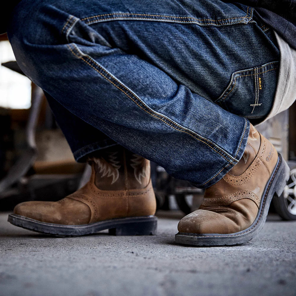 Mens Sierra Wide Square Toe Work Boots - 10010134