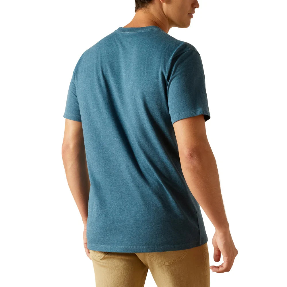 Mens Skull Heather Blue T-Shirt - 10051392