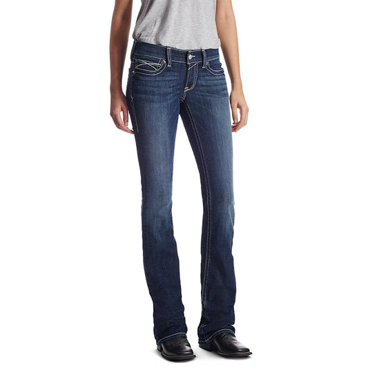 Womens R.E.A.L Low Rise Rosy Whipstitch Boot Cut Jeans - 10018351