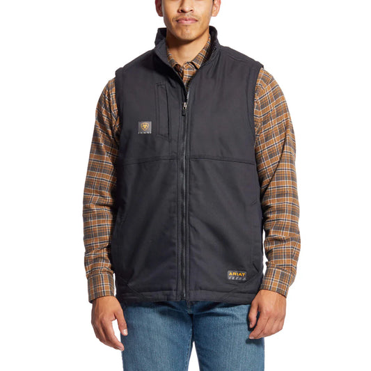 Mens Rebar Black DuraCanvas Work Vest - 10023933