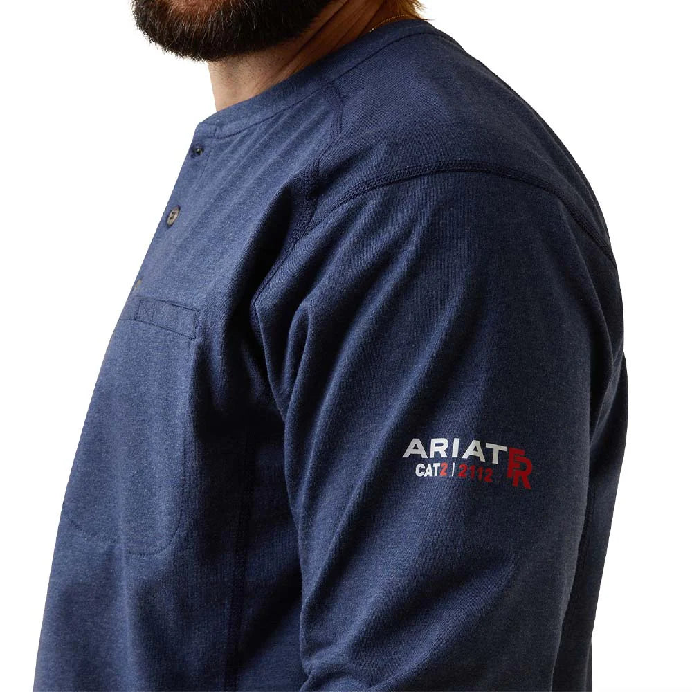 Mens FR Air Refinery Row Henley Work T-Shirt - 10043776