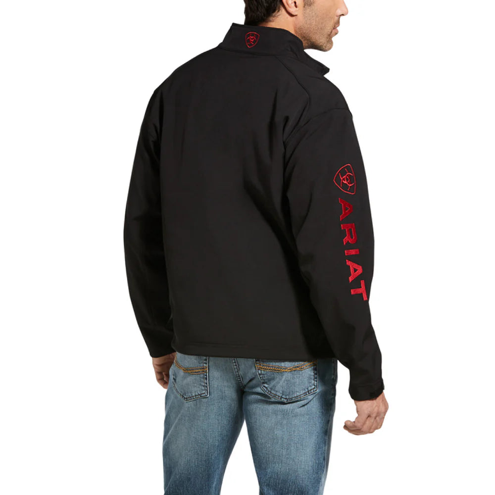 Mens Logo 2.0 Black Red Softshell Jacket - 10043176