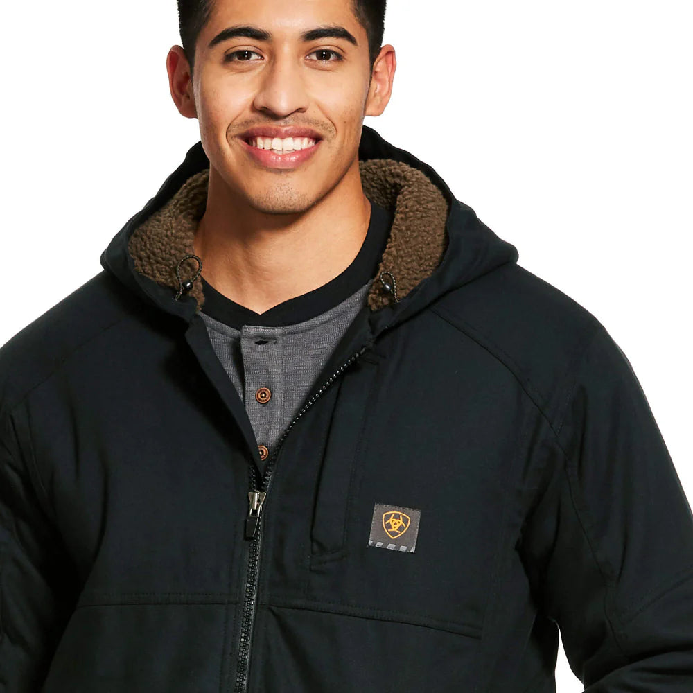 Mens Rebar DuraCanvas Black Work Jacket - 10023915