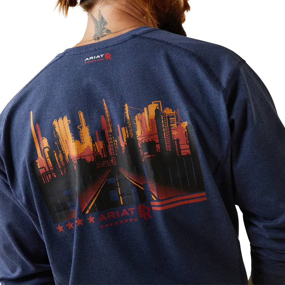 Mens FR Air Refinery Row Henley Work T-Shirt - 10043776