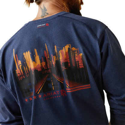 Mens FR Air Refinery Row Henley Work T-Shirt - 10043776