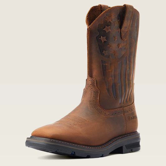 Mens Sierra Shock Shield Patriot Work Boots - 10044505