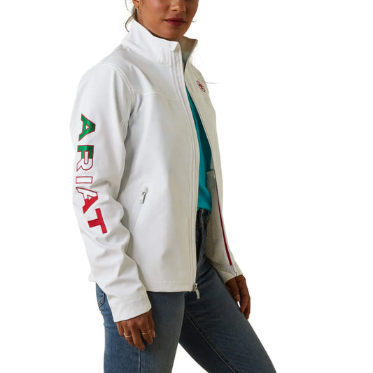 Womens Classic Team Mexico White Softshell Jacket - 10043548