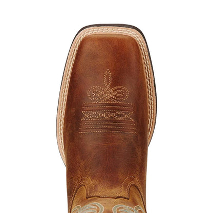Womens Round Up Wide Square Toe Boots - 10018528