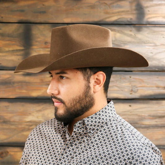 Mens 2X Wool Two Cord Hatband Pin Felt Hat - A7520247
