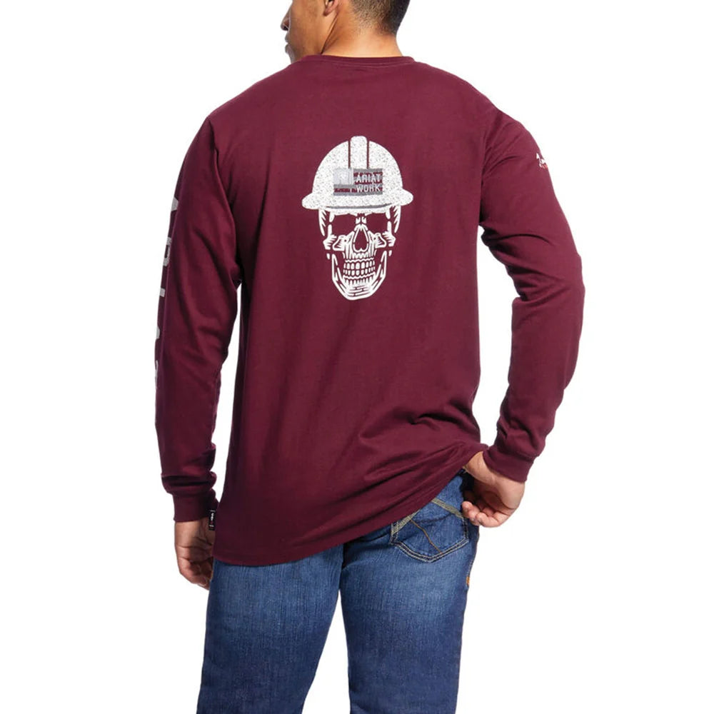 Mens FR Roughneck Skull Logo Work T-Shirt - 10026435