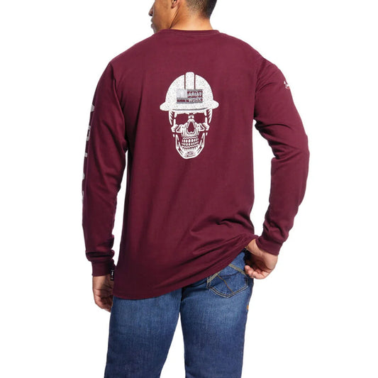 Mens FR Roughneck Skull Logo Work T-Shirt - 10026435