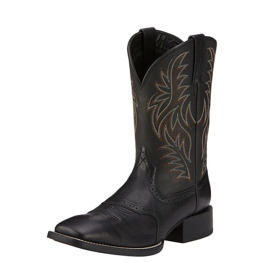 Mens Sport Western Wide Square Toe Boots - 10016292