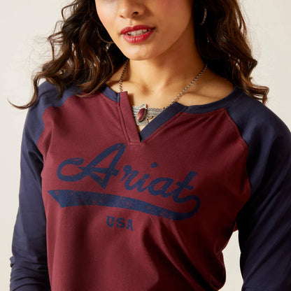 Womens Split Neck T-Shirt - 10046257