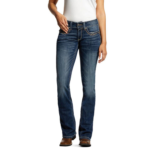 Womens Mid Rise Stretch Entwined Bootcut Jeans - 10025286