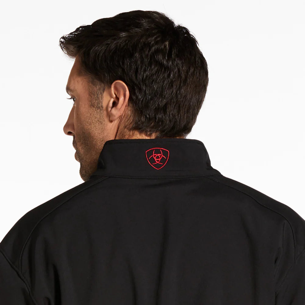 Mens Logo 2.0 Black Red Softshell Jacket - 10043176