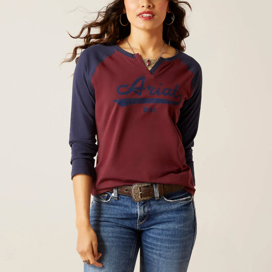 Womens Split Neck T-Shirt - 10046257