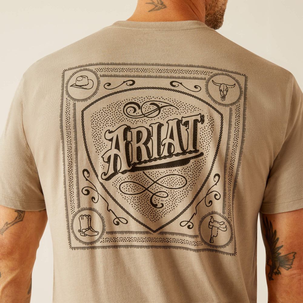 Mens Bandana Script T-Shirt - 10051755