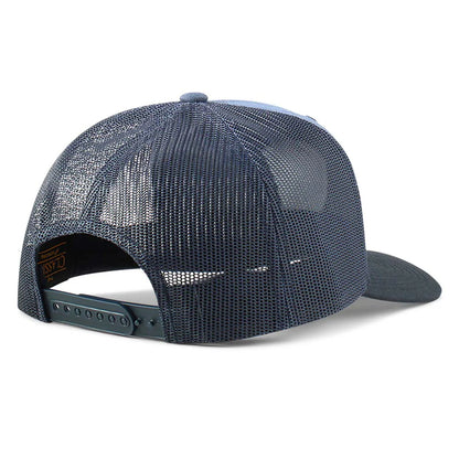 Mens Navy Leather Logo Patch Cap - A300065427
