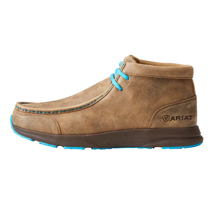 Mens Spitfire Brown Bomber/Blue Moccasin Shoes - 10021690