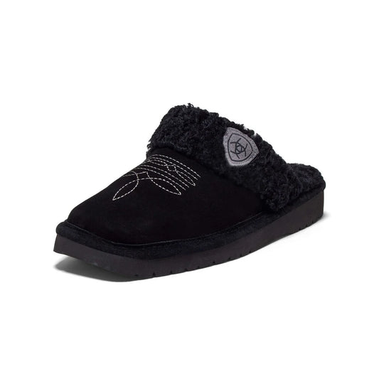 Womens Jackie Black Square Toe Slippers - AR2829-001