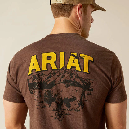 Mens Bison Sketch Shield T-Shirt - 10051750