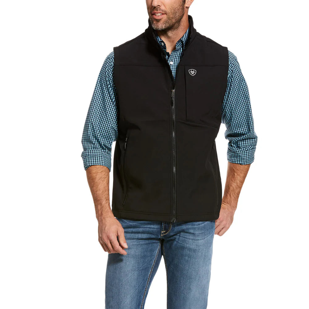 Mens Logo 2.0 Black Softshell Vest - 10028321