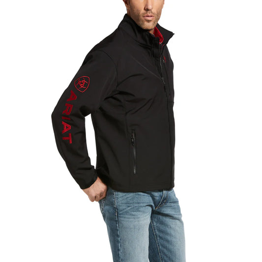 Mens Logo 2.0 Black Red Softshell Jacket - 10043176