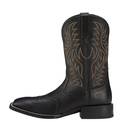 Mens Sport Western Wide Square Toe Boots - 10016292