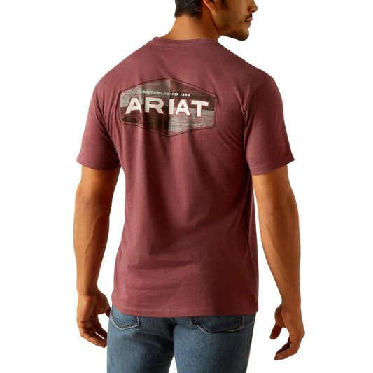 Mens Quadrant Burgundy T-Shirt - 10051451