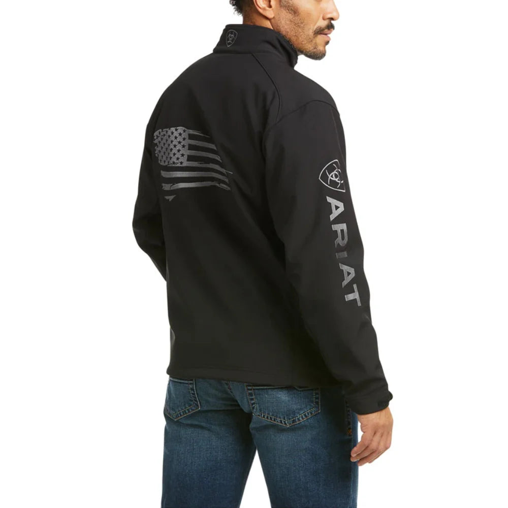 Mens Logo 2.0 Patriot Softshell Black Jacket - 10037439