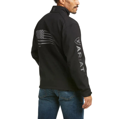 Mens Logo 2.0 Patriot Softshell Black Jacket - 10037439