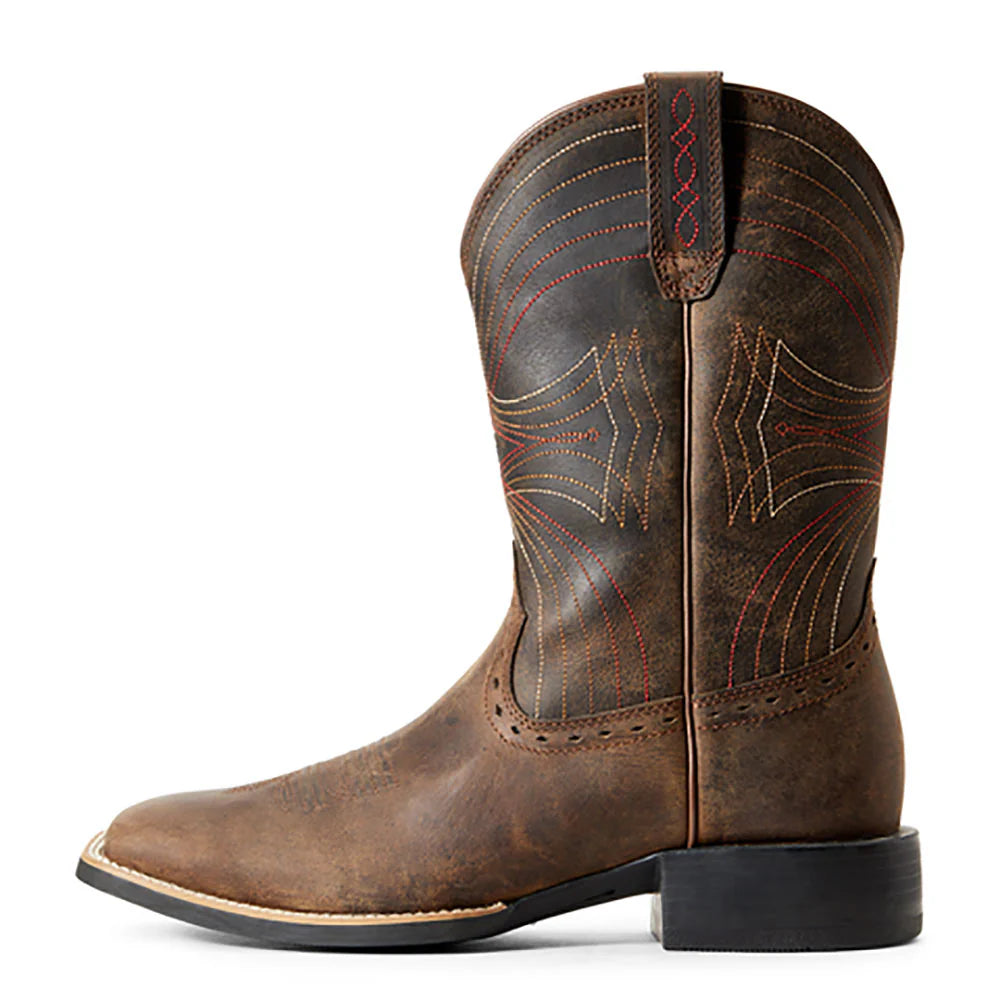 Mens Sport Western Wide Square Toe Boots - 10010963