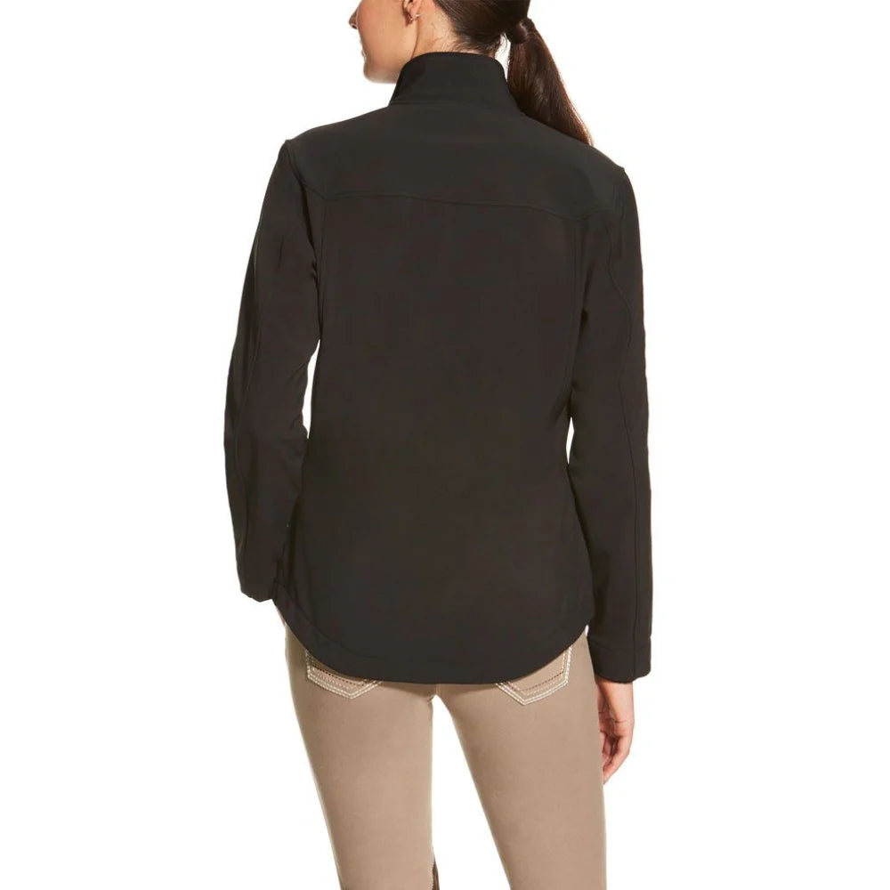 Womens Team Softshell Full-Zip Black Jacket - 10019206
