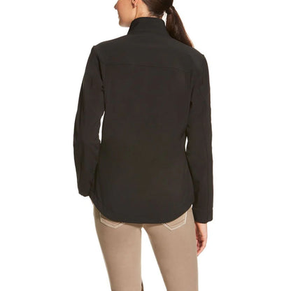 Womens Team Softshell Full-Zip Black Jacket - 10019206