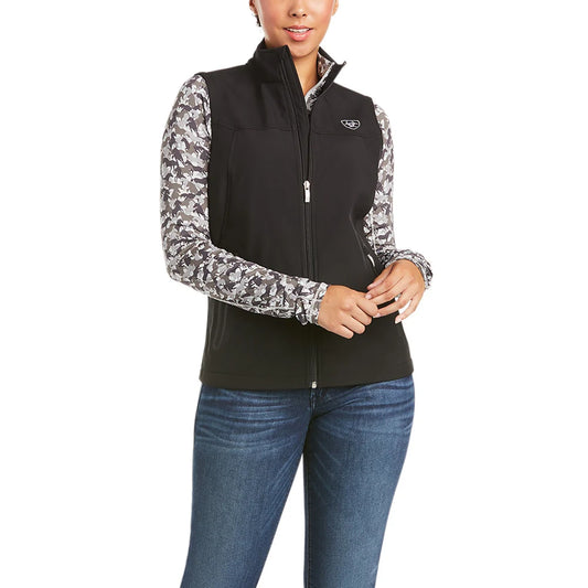 Womens New Team Black Softshell Vest - 10020762