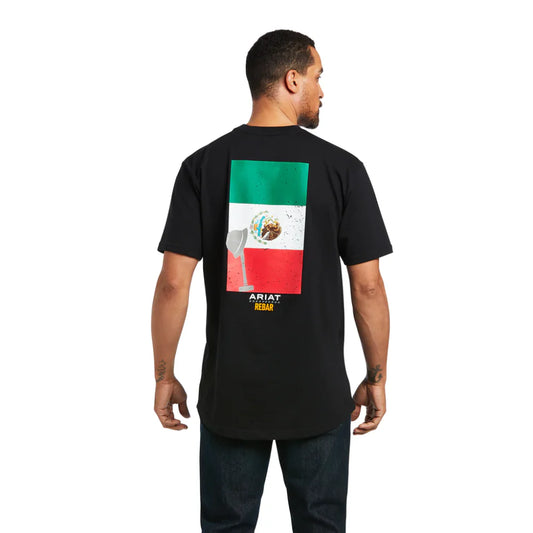 Mens Rebar Cotton Strong Mexican Pride Work T-Shirt - 10039620
