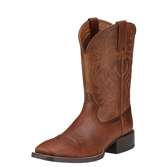 Mens Sport Western Wide Square Toe Boots - 10016291