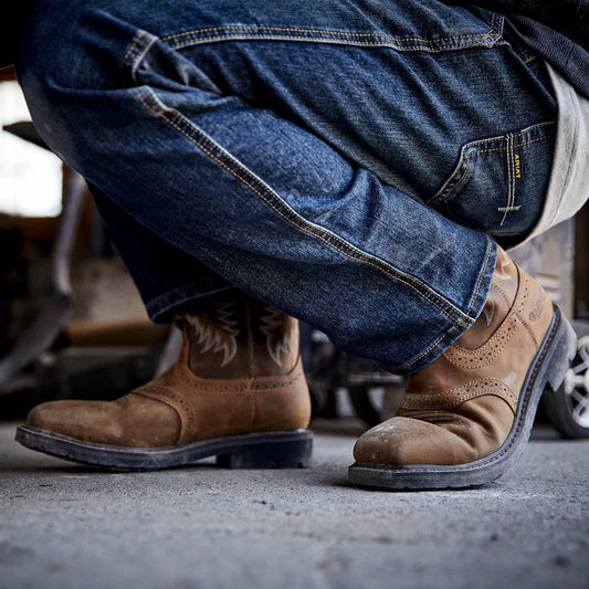 Mens Sierra Wide Square Toe Work Boots - 10010134