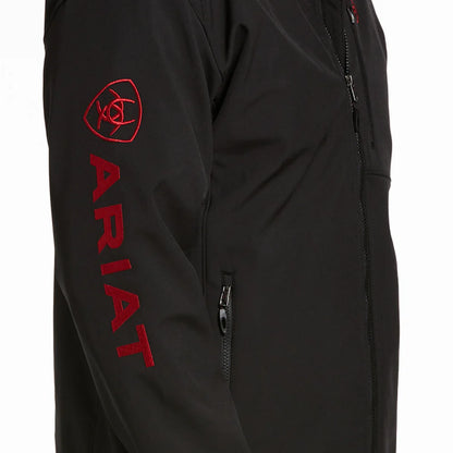 Mens Logo 2.0 Black Red Softshell Jacket - 10043176