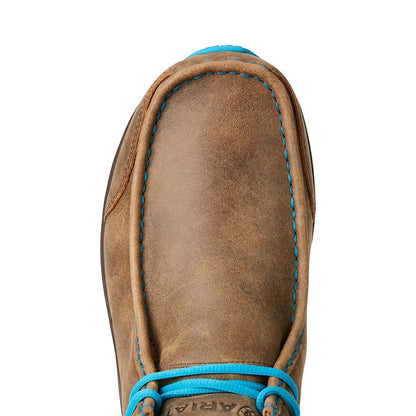 Mens Spitfire Brown Bomber/Blue Moccasin Shoes - 10021690