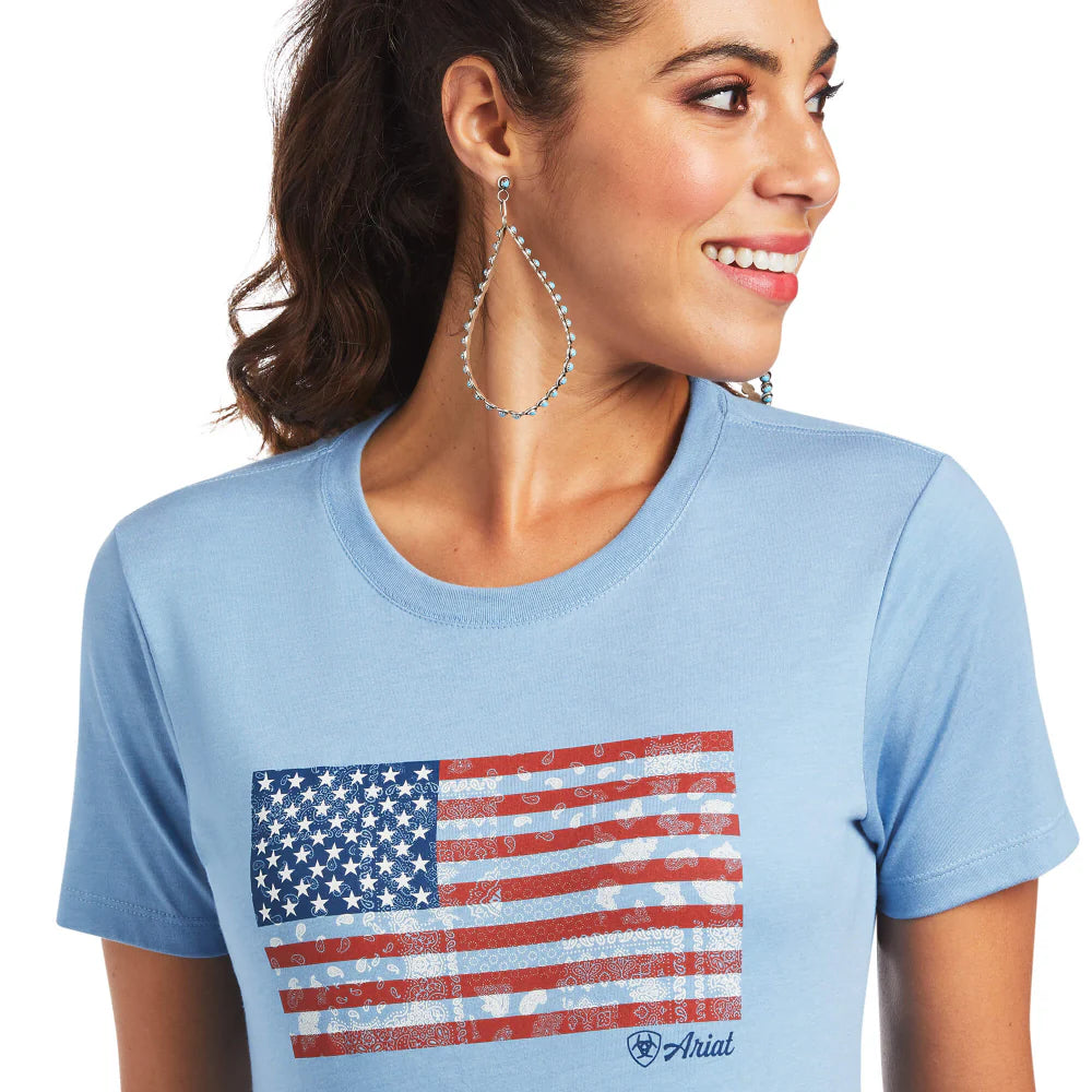 Womens Paisley Flag T-Shirt - 10040962