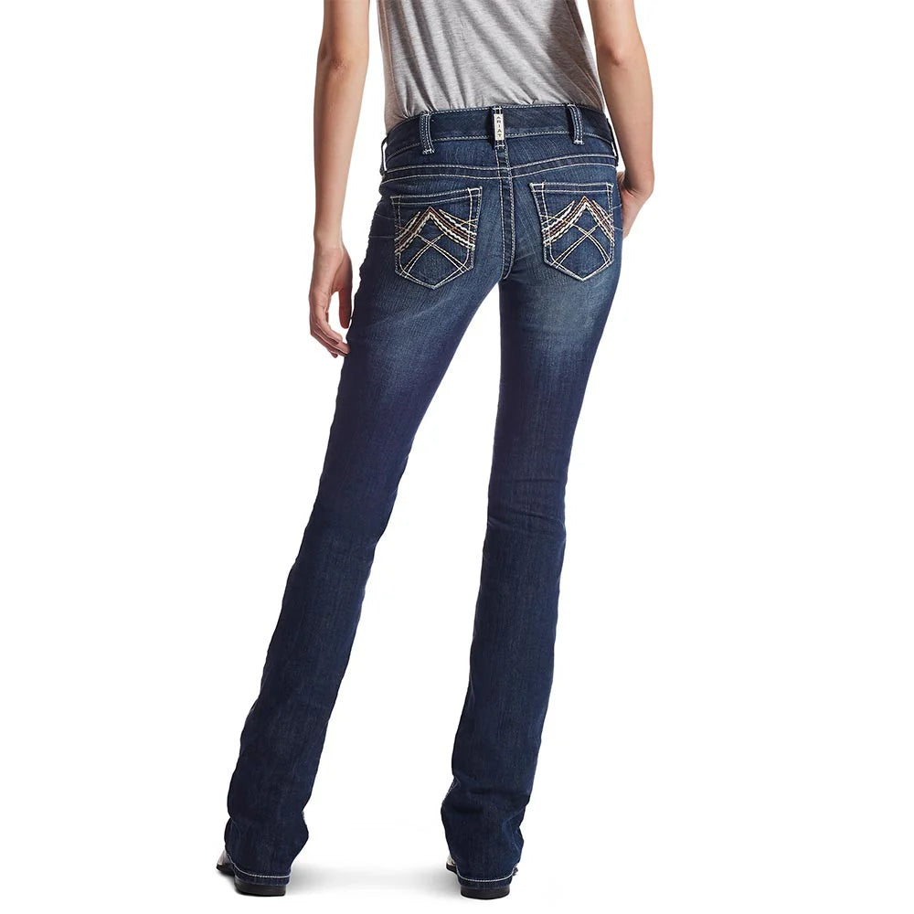Womens R.E.A.L Low Rise Rosy Whipstitch Boot Cut Jeans - 10018351