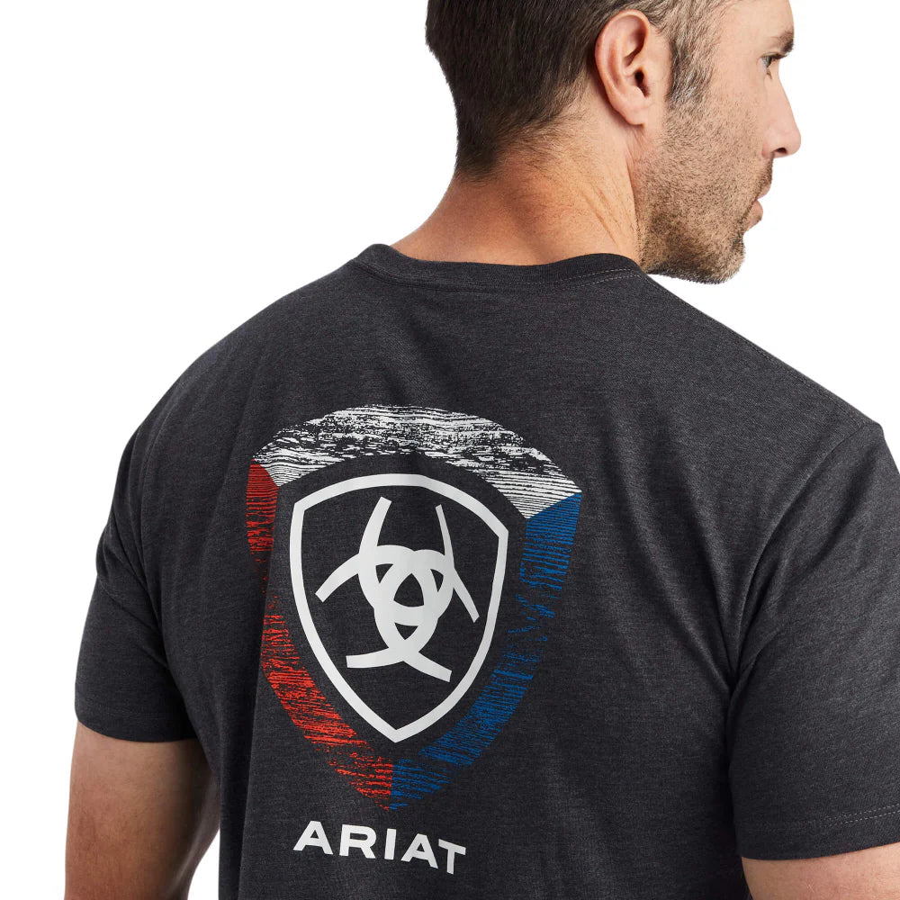 Mens Woodgrain Shield T-Shirt - 10042649